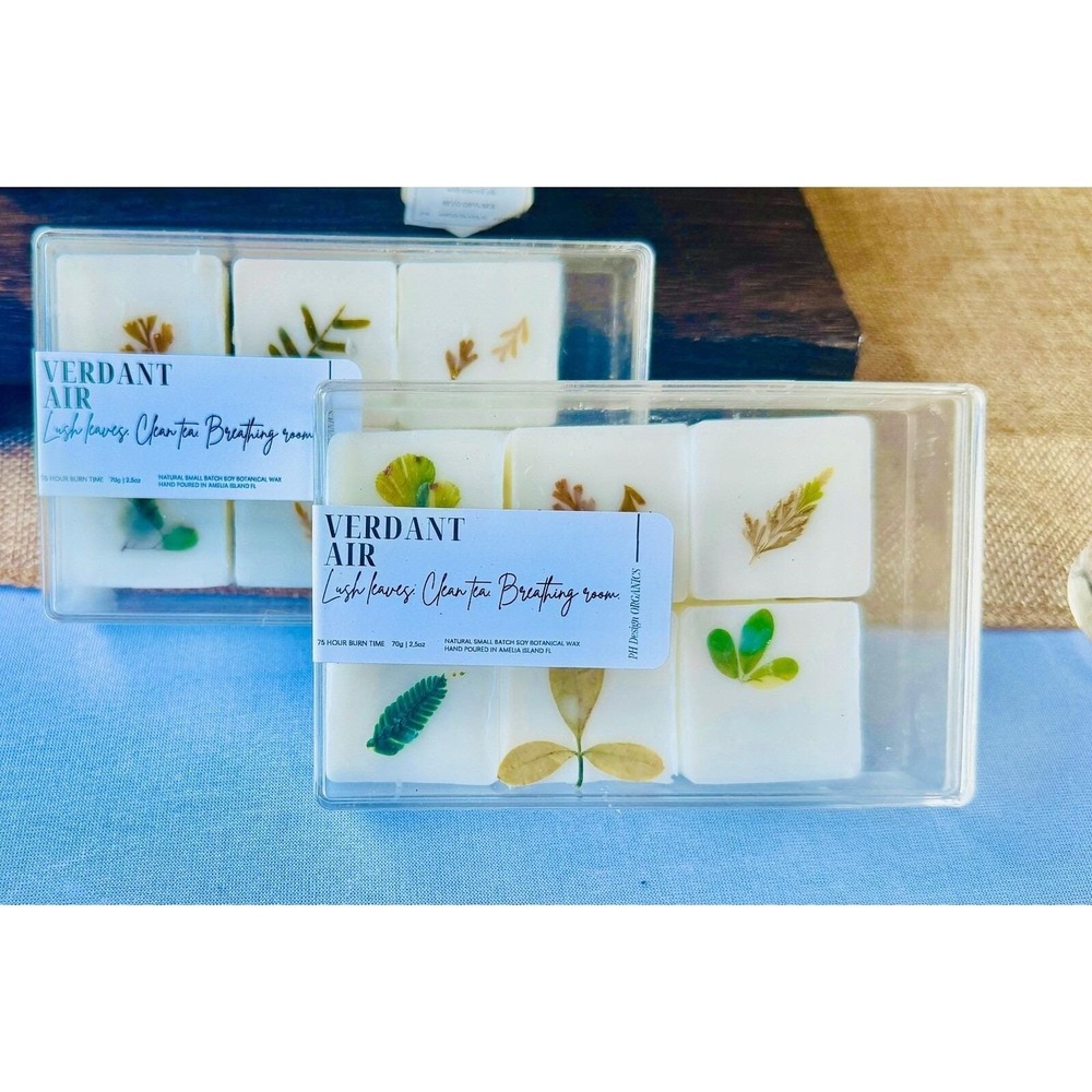 Verdant Air Wax Melts Lush Leaves‎ Botanical Natural Soy Wax 6 Cubes